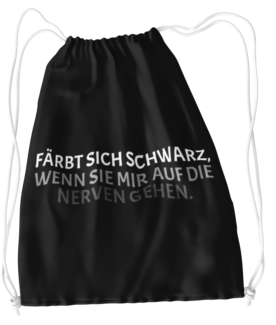 FÄRBT SICH SCHWARZ Baumwoll Gymsac