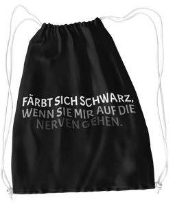 FÄRBT SICH SCHWARZ Baumwoll Gymsac