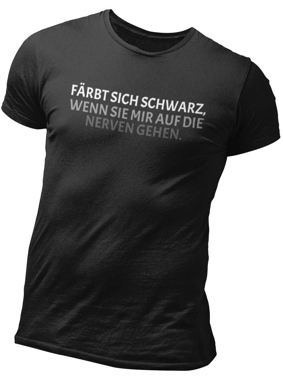 FÄRBT SICH SCHWARZ Men Basic T-Shirt