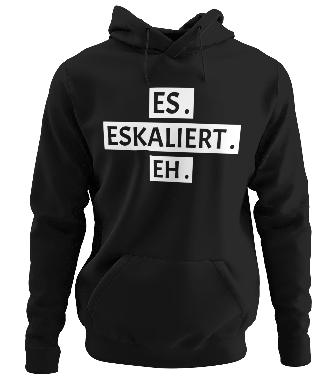 ES. ESKALIERT. EH. - UNISEX KAPUZENPULLOVER