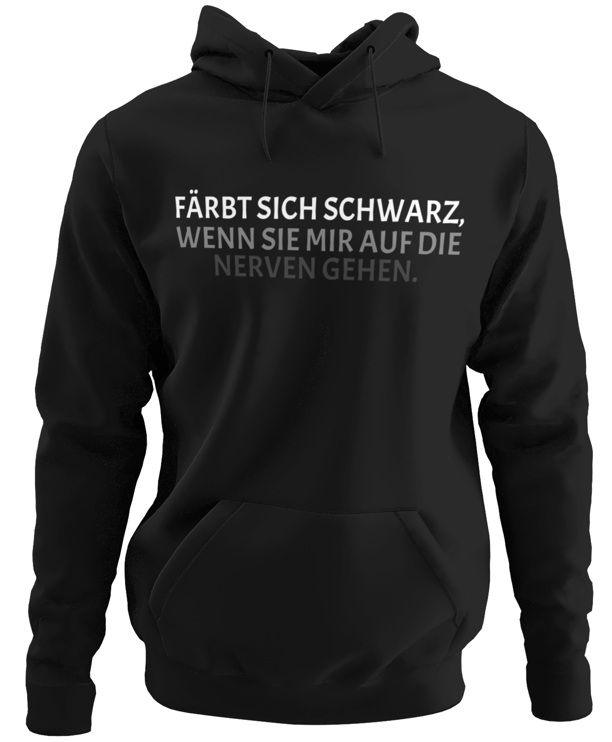 FÄRBT SICH SCHWARZ - UNISEX KAPUZENPULLOVER