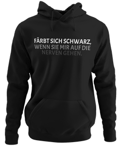 FÄRBT SICH SCHWARZ - UNISEX KAPUZENPULLOVER